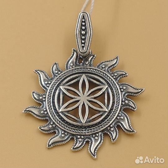 Серебряный славянский оберег Звезда Перуна,71.10