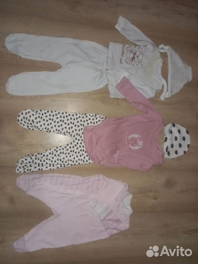 Пакет вещей на девочку от 3 до 10 мес