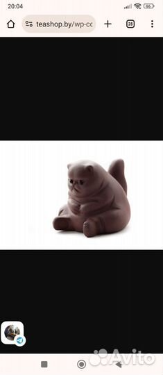 Чайная фигурка “Кот”, глина