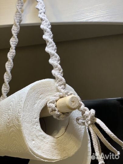 Макраме держатель для бумажных полотенец