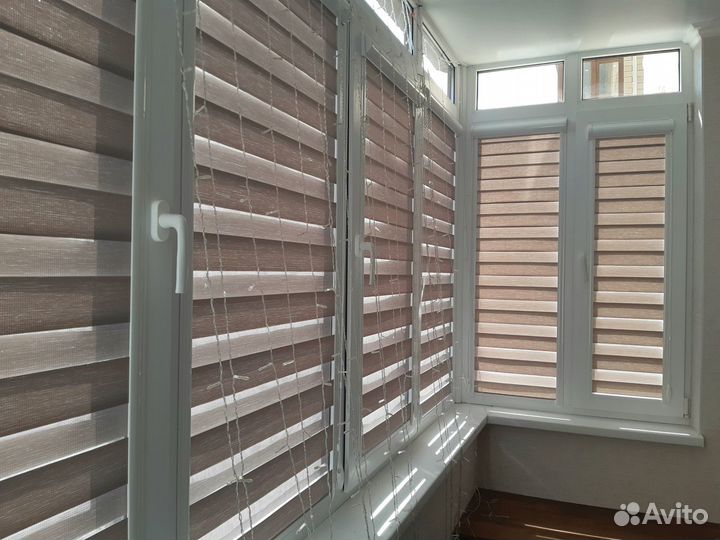 Рулонные шторы день ночь