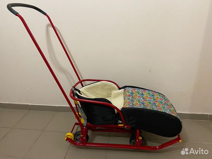 Коляска санки с сидушкой