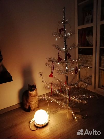 Искусственная серебряная сборная ёлка СССР