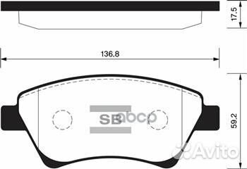 Колодки тормозные дисковые, передние SP1413 San
