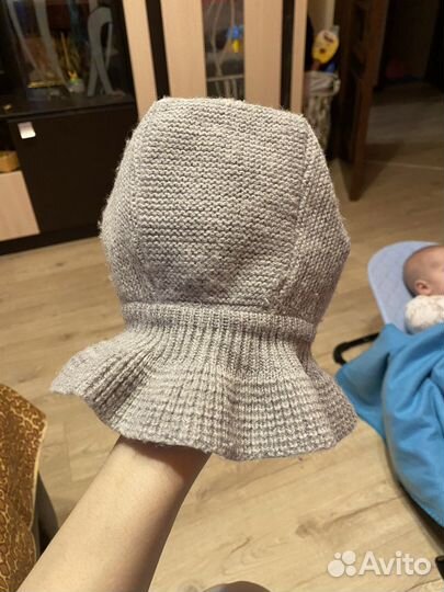 Шапка шлем шерсть мериноса 36-38