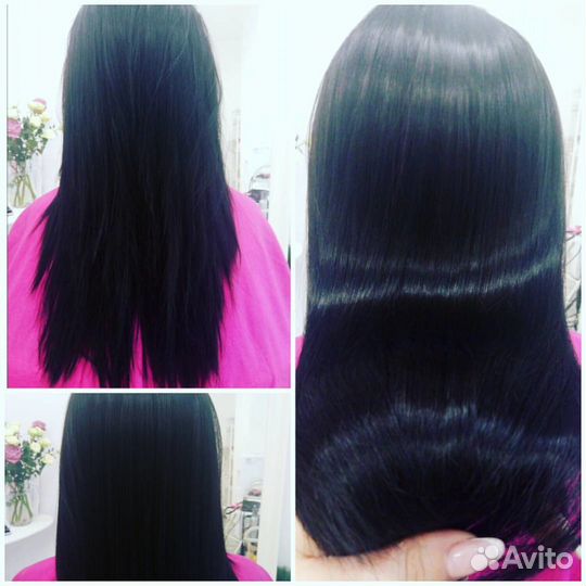 Наращивание волос Кератиновое выпрямление Наноплас