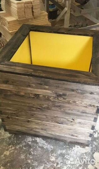 Кашпо для цветов, ящики цветов, горшки из дерева