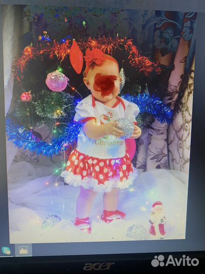 Костюм - боди для нового года, на 1 год