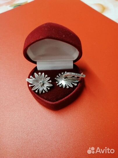 Серьги серебро 925 пр СССР