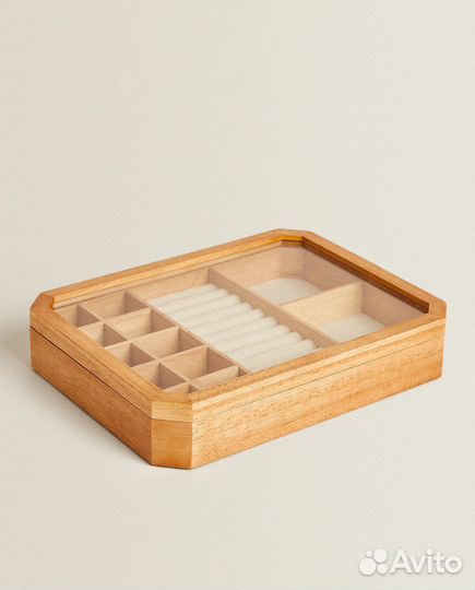 Деревянная шкатулка для украшений zara home