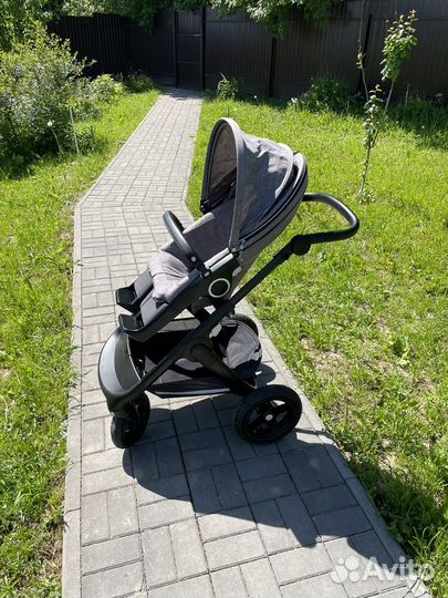 Коляска stoke trailz Black/Grey Melange