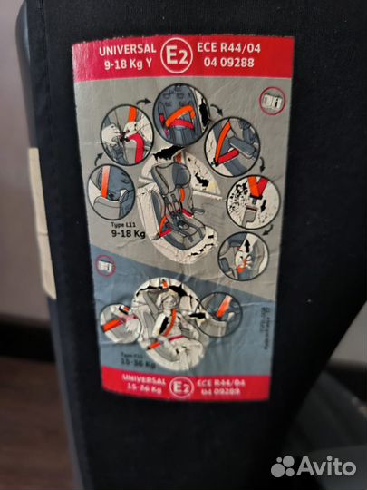 Кресло автомобильное 9-36 кг в кол-ве 2 шт