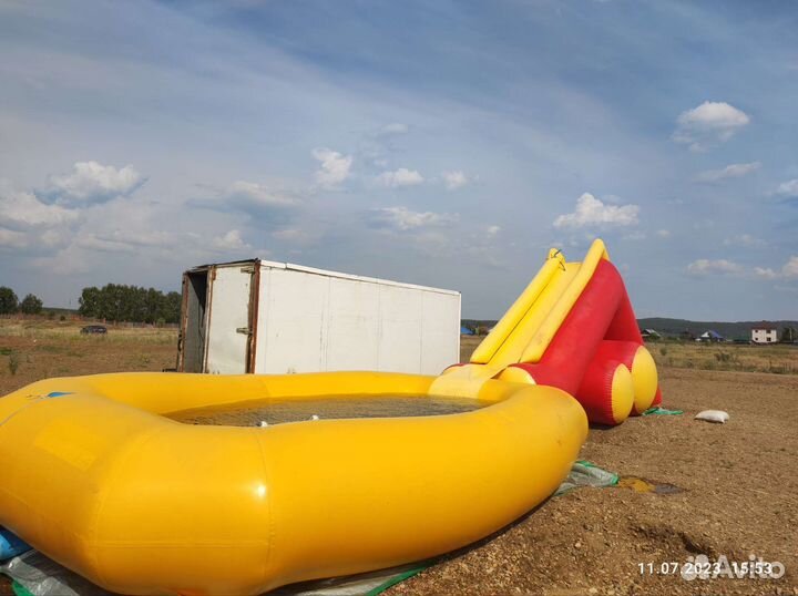 Водный батут горка