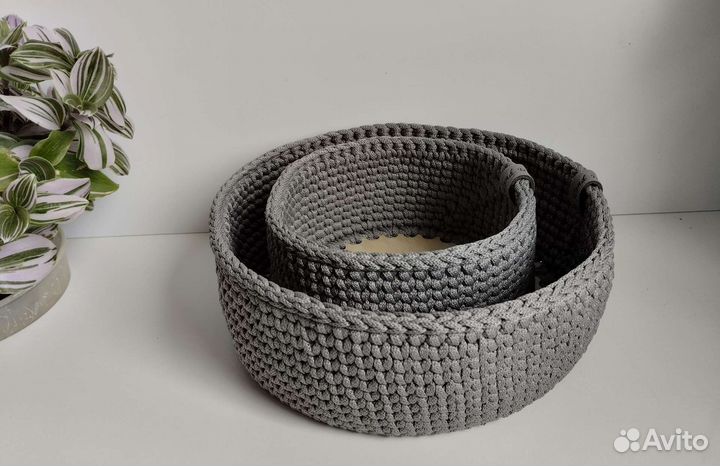 Набор корзиночек из полиэфирного шнура