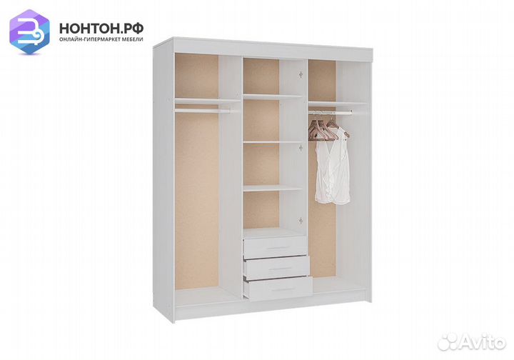 Шкаф-купе Фортуна ясень анкор светлый