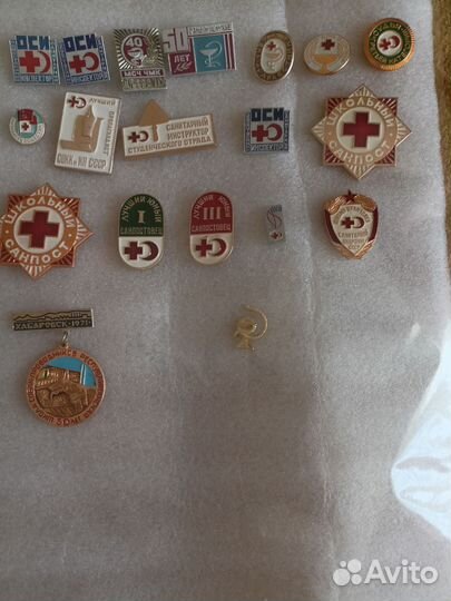 Значки СССР и РФ донор/красный крест