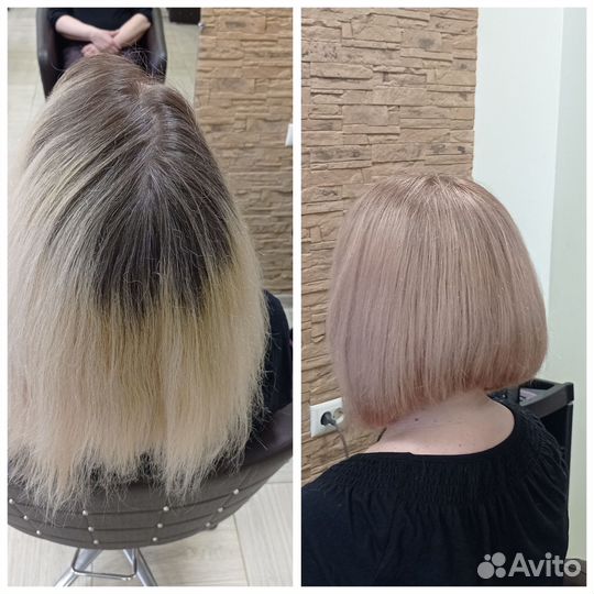 Стрижка женск., мужск. Мелирование. Окрашивание