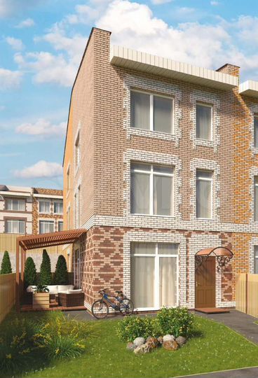 Таунхаус 91 м² на участке 1 сот.