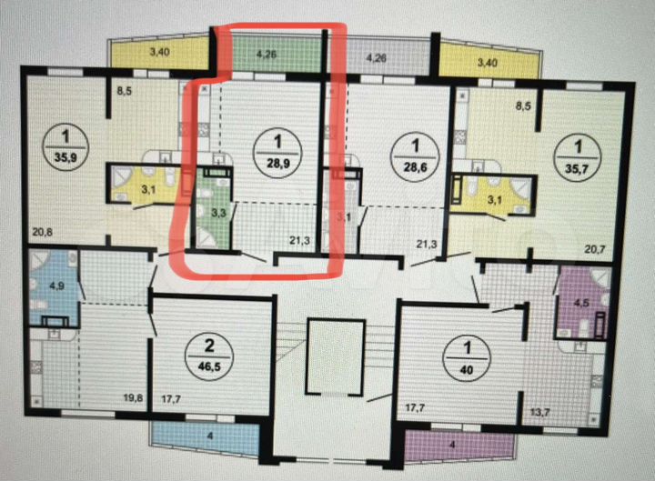 Квартира-студия, 28,9 м², 5/10 эт.