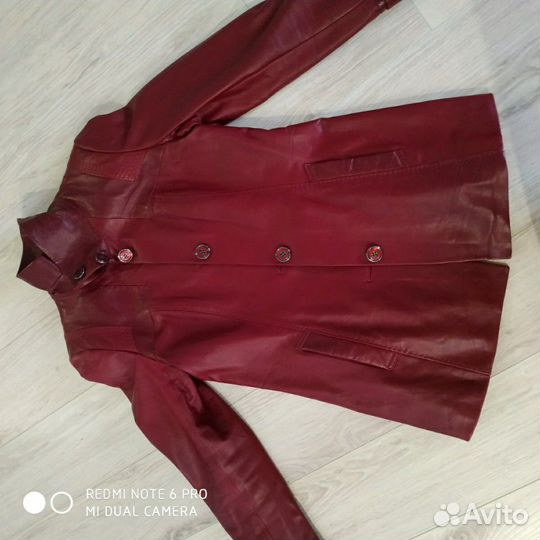Пиджак из кожи рр 48
