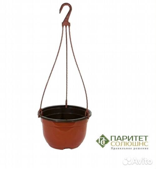 Кашпо 2,5л и 3,7 л с переливом +подвес форм