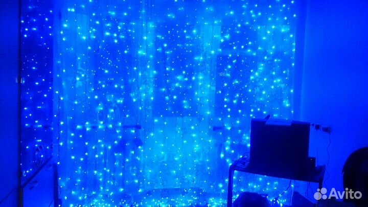 Гирлянда, занавес домашний или уличный