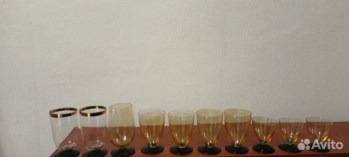 Фужеры Калининское цветное стекло