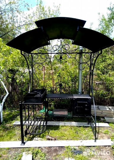 Мангал с печью