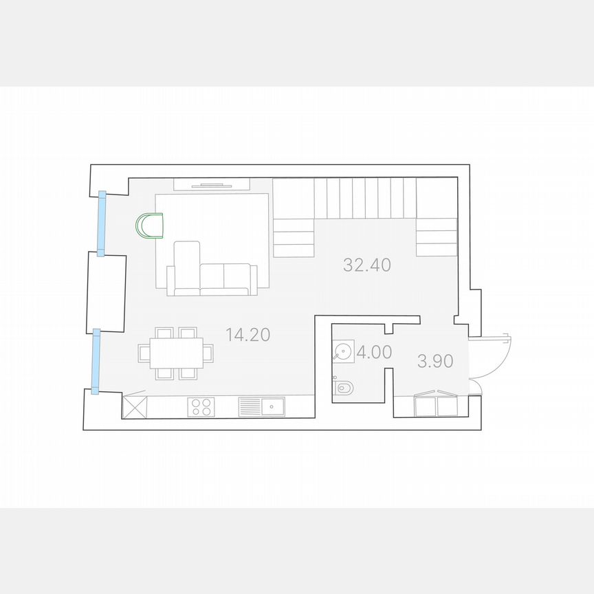 3-к. квартира, 126,9 м², 3/7 эт.