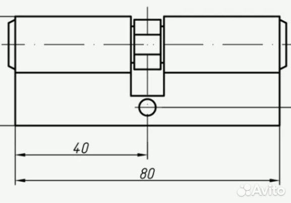 Цилиндровый механизм 80 (40х40)