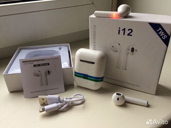 Беспроводные наушники(новые),блютуз,i12tws