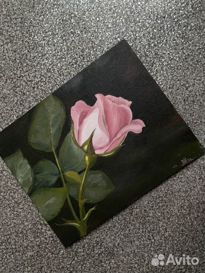 Картина маслом цветы «Роза»