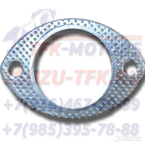 Прокладка глушителя комбинированная (овал 2 отв) N