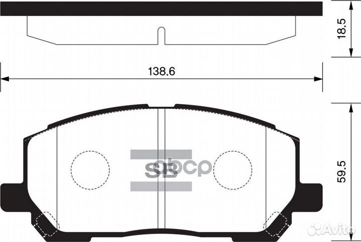 Колодки тормозные дисковые перед SP1384 Sangsin