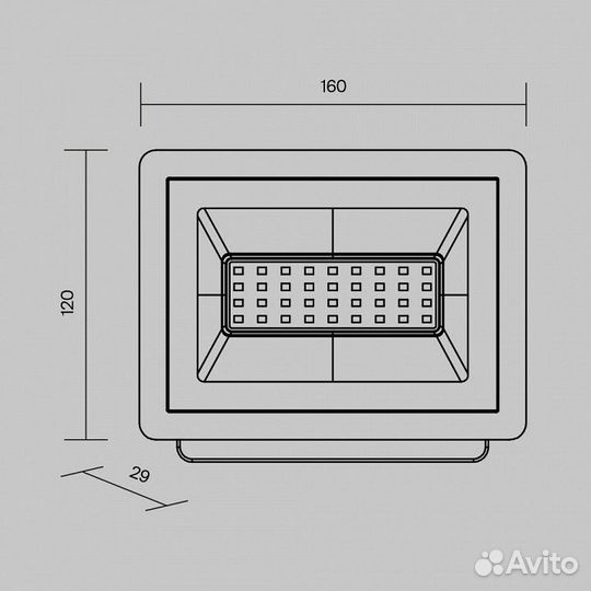 Настенно-потолочный прожектор Maytoni FL001-L30B4K