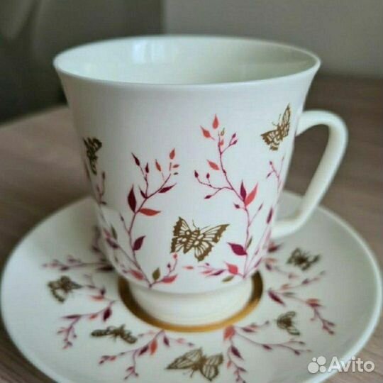 Чайная пара лфз золотые бабочки