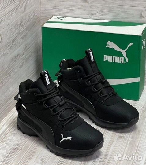 Зимние кроссовки puma - черные