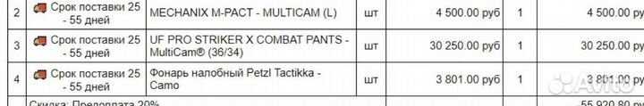 Штаны UF PRO striker X combat pants - MultiCam