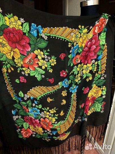 Платок натуральный шелк СССР