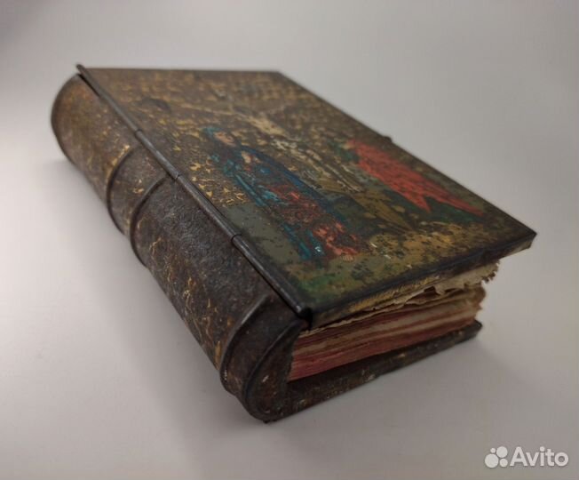 Молитвенник напоминальник жестяная обложка 19 век