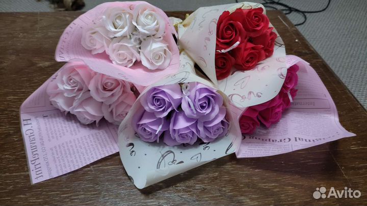 Мыло ручной работы, мыльные розы