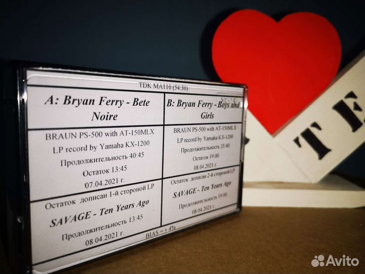 Bryan Ferry - Bete Noire (vinyl recording)