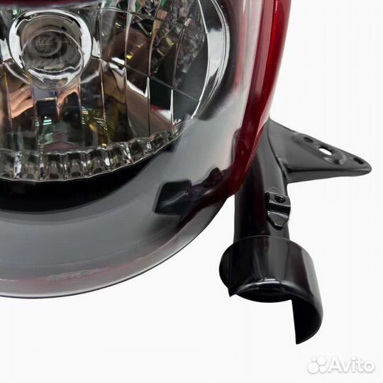 Фара на мопед Альфа Спорт красный, спортивный обте