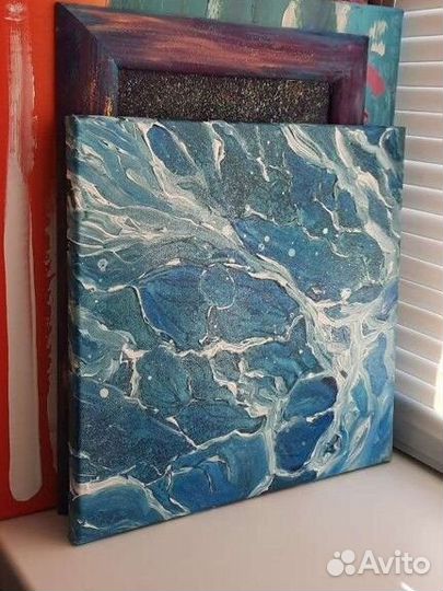 Интерьерные картины. Флюид арт. Абстракции