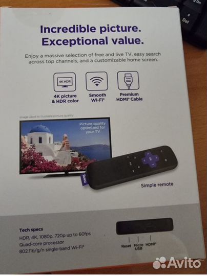 Новый USA Roku Premiere 4K/HDR Streaming Media