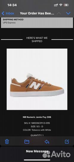 Кеды новые NEw Balance Numeric Jamie Foy 306