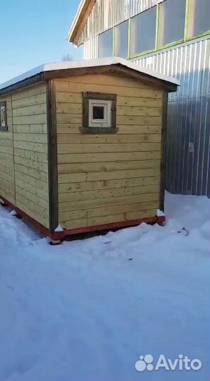 Баня мобильная брусовая