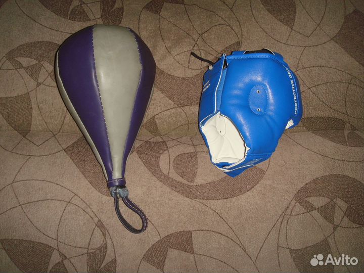 Бокс. Шлем. Лапы. Груша. Перчатки