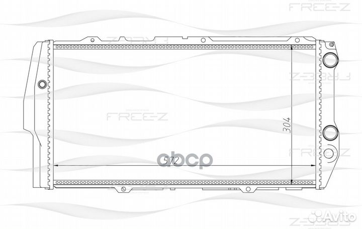 Радиатор Основной Audi 100(44) 80-91 /570X308x3