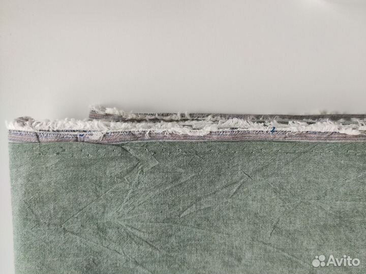 Отрез ткани стиранный хлопок зеленый